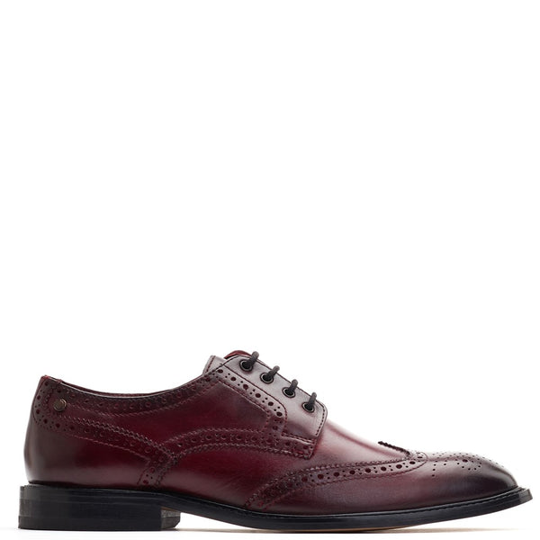 base london Chaplin Washed Brogue Shoes Bordo