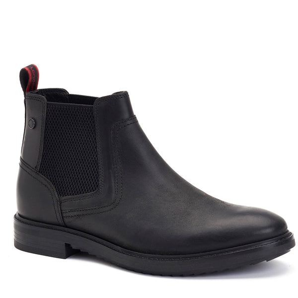 Base London Dandridge Pull Up Chelsea Boots Black