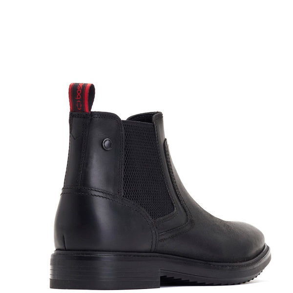 Base London Dandridge Pull Up Chelsea Boots Black