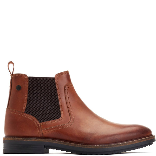 Base London Dandridge Pull Up Chelsea Boots Tan