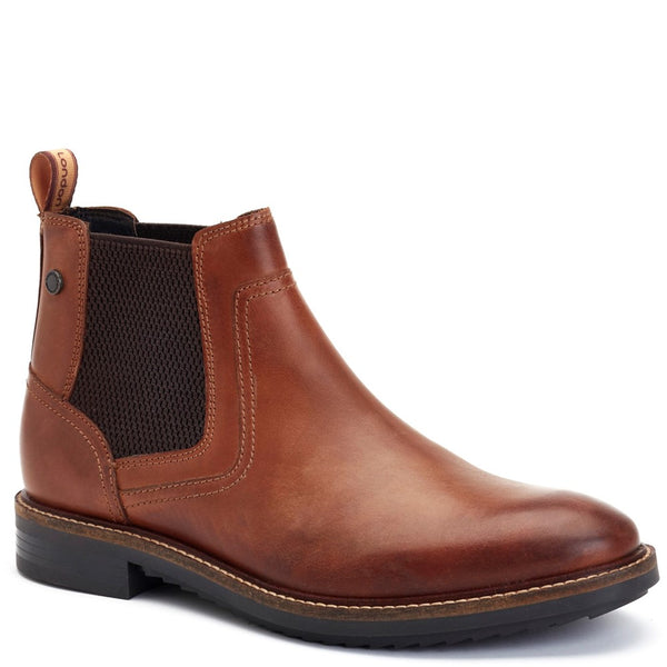 Base London Dandridge Pull Up Chelsea Boots Tan