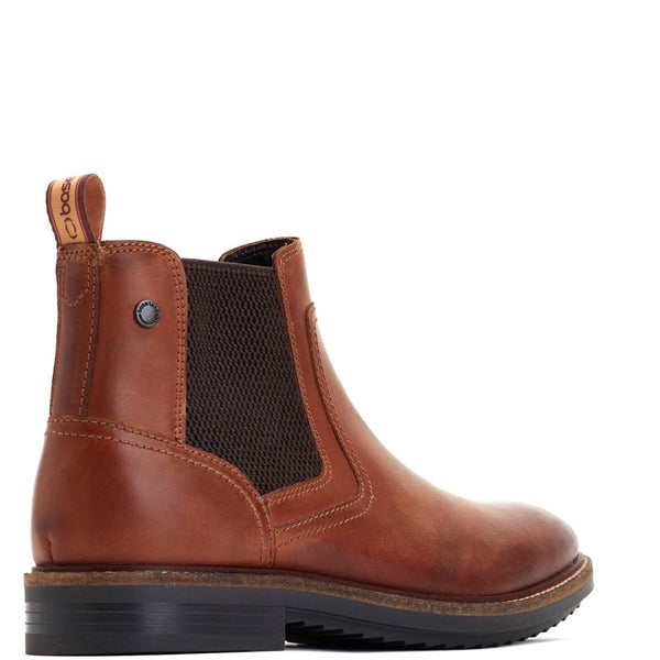 Base London Dandridge Pull Up Chelsea Boots Tan