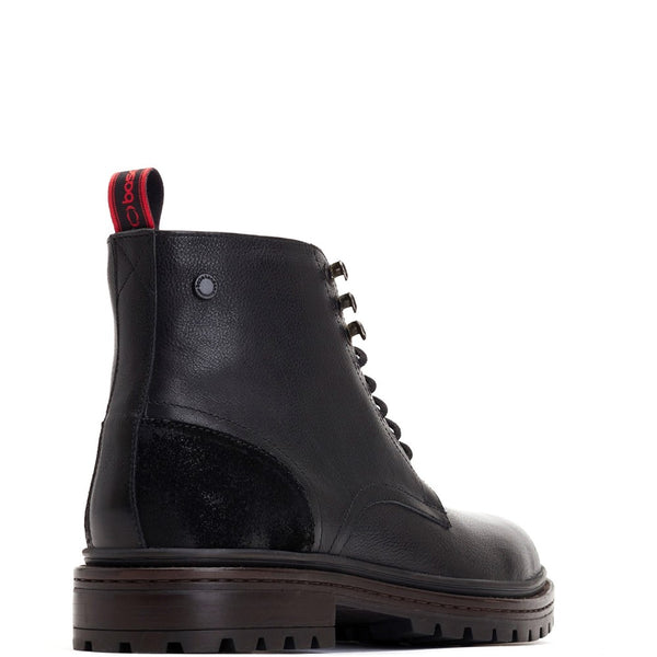 Base London Dettori Grain Ankle Boots Black