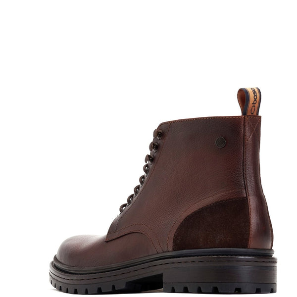 Base London Dettori Grain Ankle Boots Brown