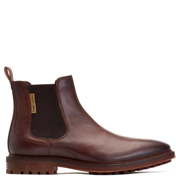 base london Douglas Grain Chelsea Boots Brown