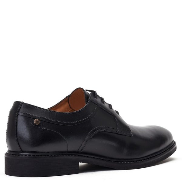 Base London Drake Waxy Derby Shoes Black