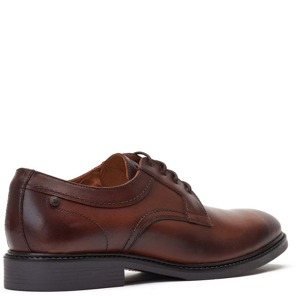 Base London Drake Waxy Derby Shoes Brown