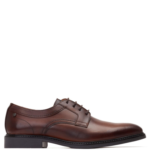 base london Drake Waxy Derby Shoes Brown