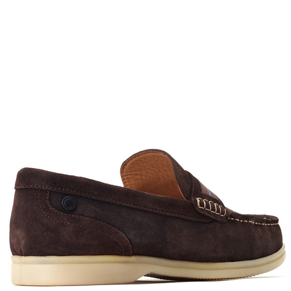 Base London Drum Suede Loafers Brown