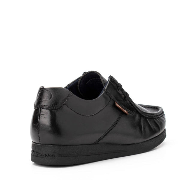 Base London Event Waxy Moc Toe Shoes Black