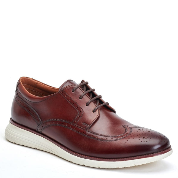 Base London Flight Washed Brogue Shoes Brown