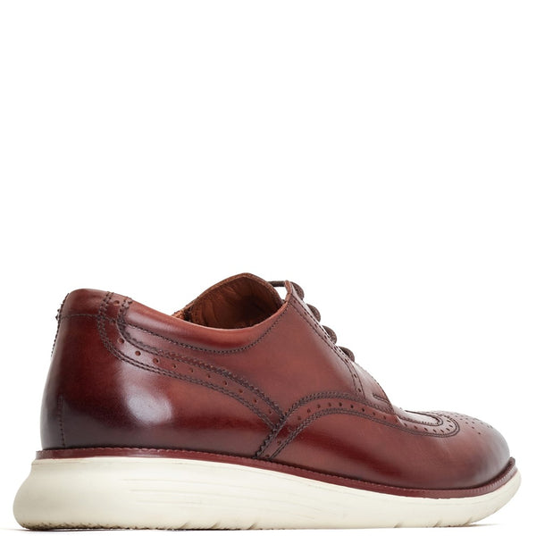 Base London Flight Washed Brogue Shoes Brown