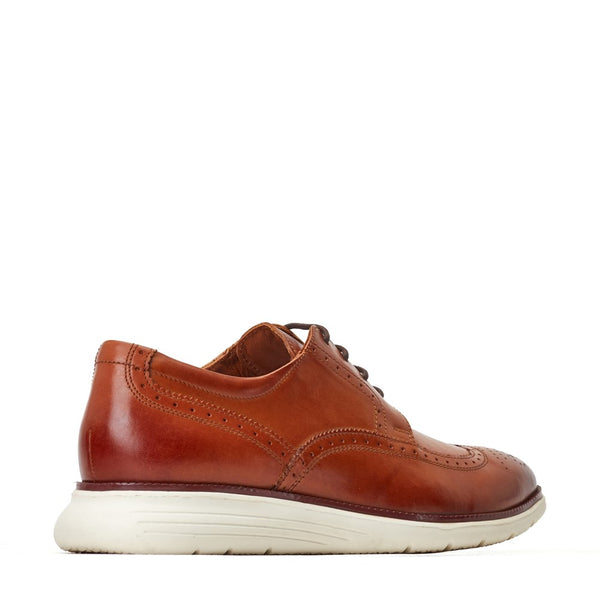 Base London Flight Washed Brogue Shoes Tan