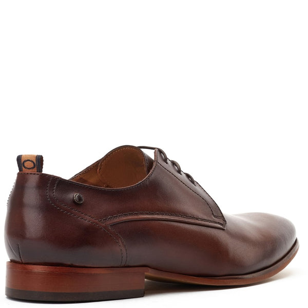 Base London Gambino Waxy Derby Shoes Brown
