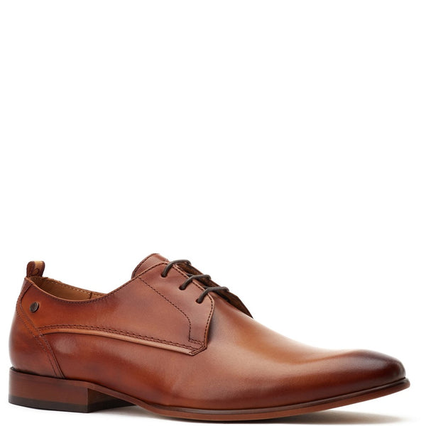 Base London Gambino Waxy Derby Shoes Tan