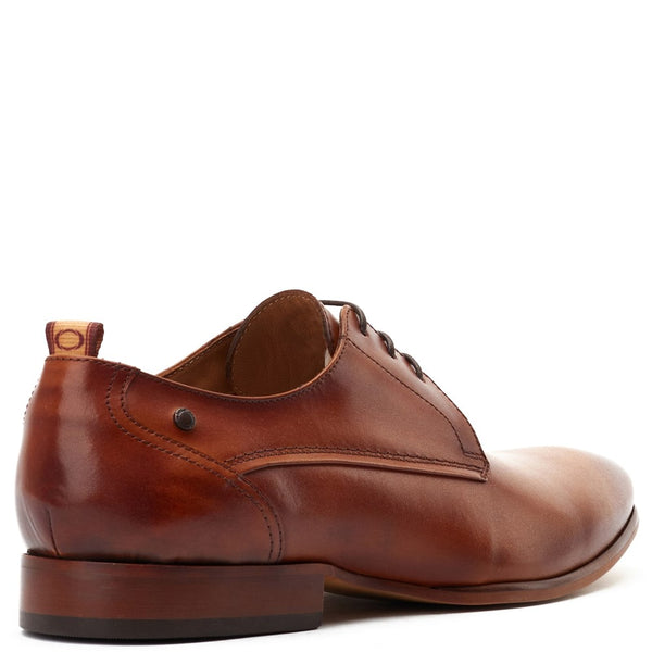 Base London Gambino Waxy Derby Shoes Tan