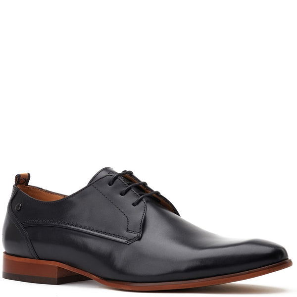Base London Gambino XL Waxy Derby Shoes Black