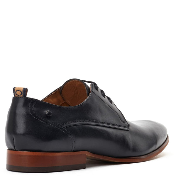 Base London Gambino XL Waxy Derby Shoes Black