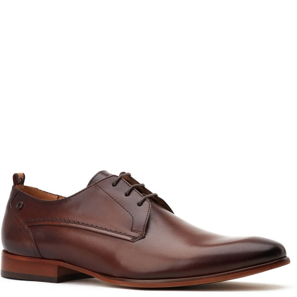 base london Gambino XL Waxy Derby Shoes Brown