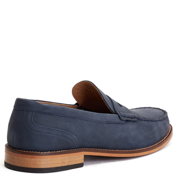 Base London Garfield Nubuck Loafers Navy