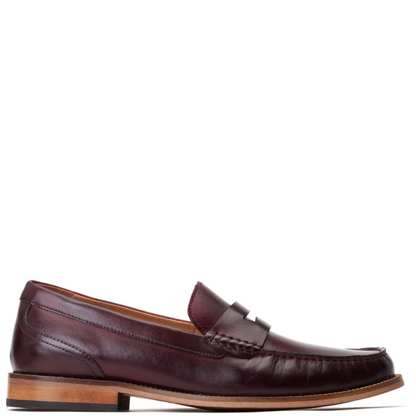 base london Garfield Washed Loafers Bordo