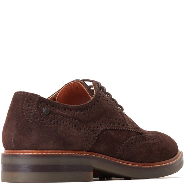 Base London Hatfield Suede Brogue Shoes Brown