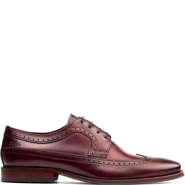 Base London Havisham Washed Brogue Shoes Bordo