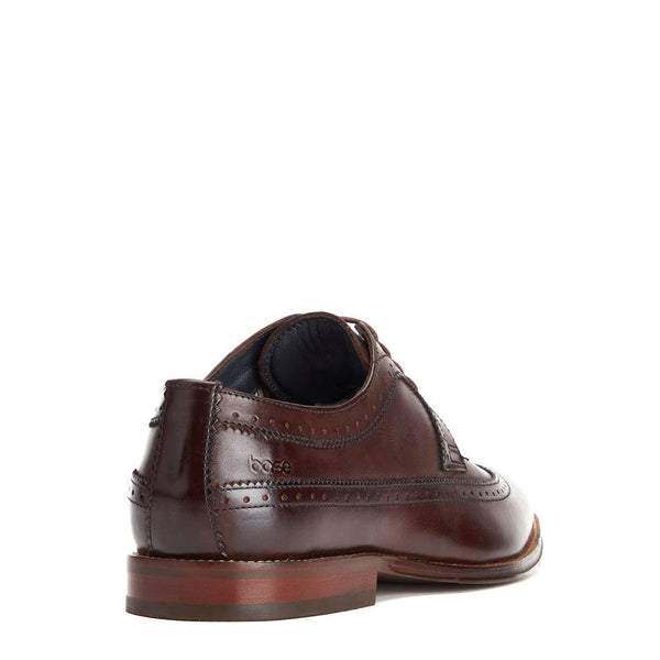 Base London Havisham Washed Brogue Shoes Brown