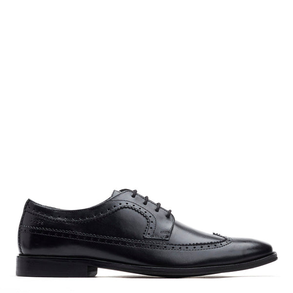 base london Havisham Waxy Brogue Shoes Black