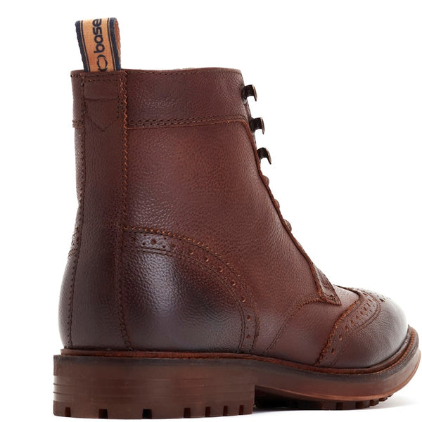Base London Hemlock Grain Brogue Boots Brown