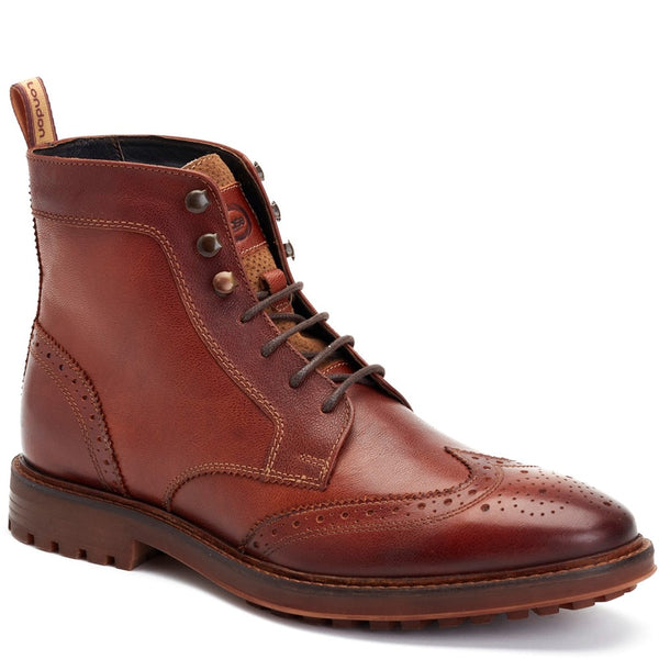 Base London Hemlock Grain Brogue Boots Tan