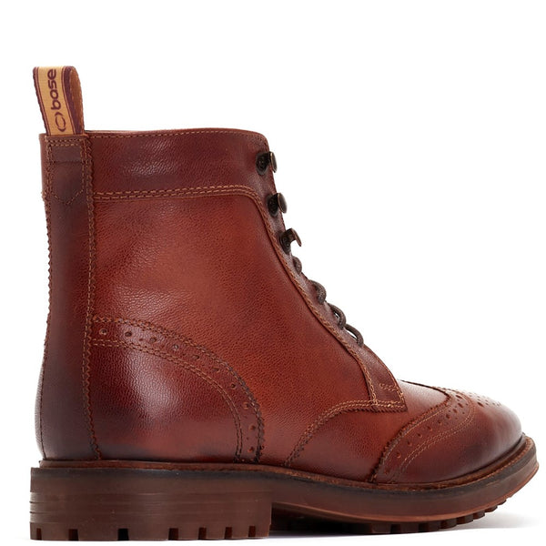 Base London Hemlock Grain Brogue Boots Tan