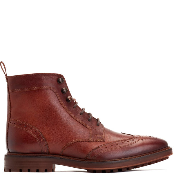 base london Hemlock Grain Brogue Boots Tan