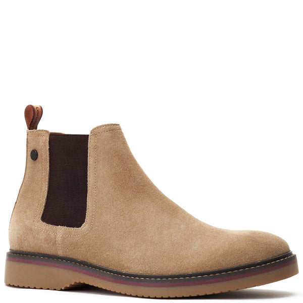 Base London Hooper Suede Chelsea Boots Sand