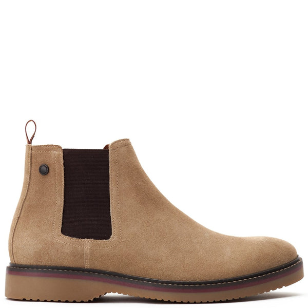base london Hooper Suede Chelsea Boots Sand