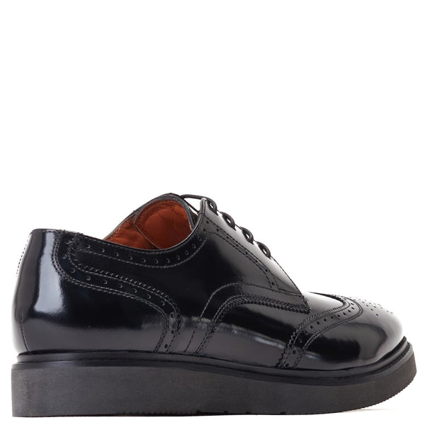 Base London Joe Hi Shinebrogue Shoes Black