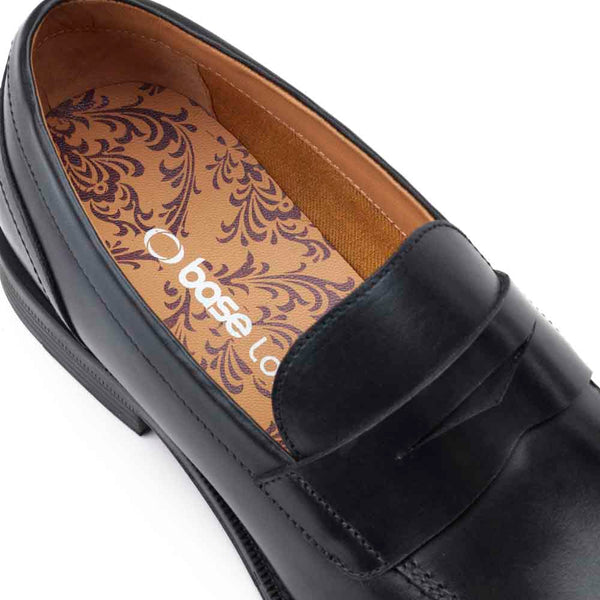 Base London Kennedy Waxy Loafers Black