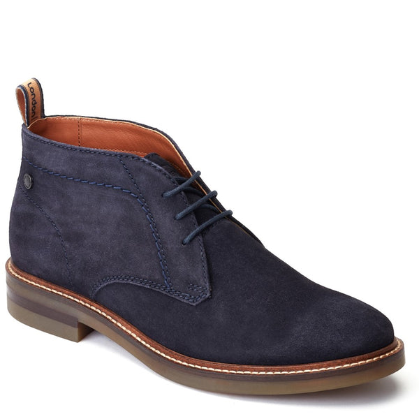 Base London Knebworth Suede Chukka Boots Navy