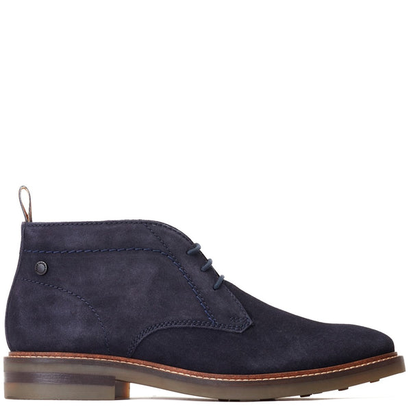 base london Knebworth Suede Chukka Boots Navy