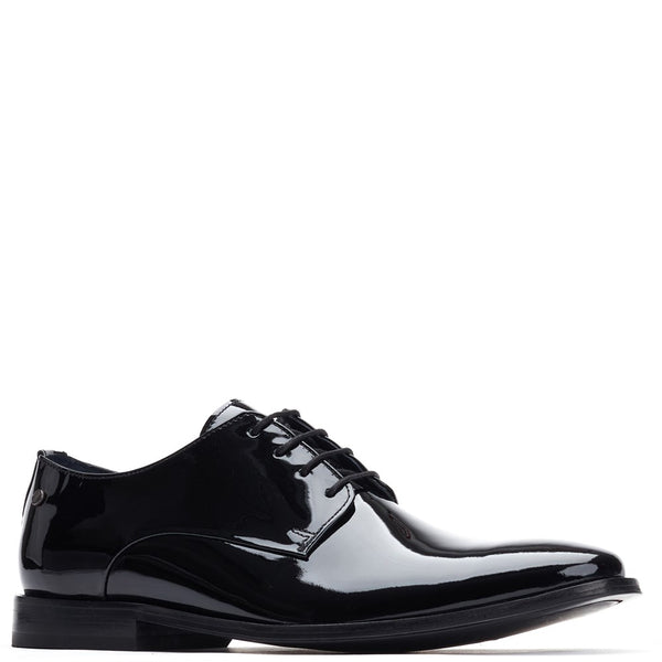 Base London Marley Patent Derby Shoes Black