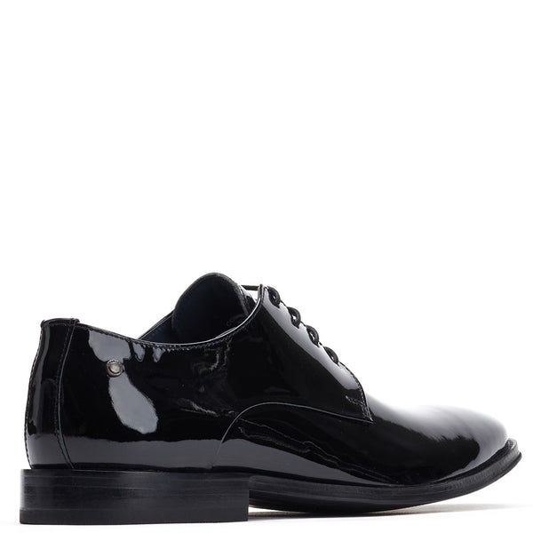 Base London Marley Patent Derby Shoes Black