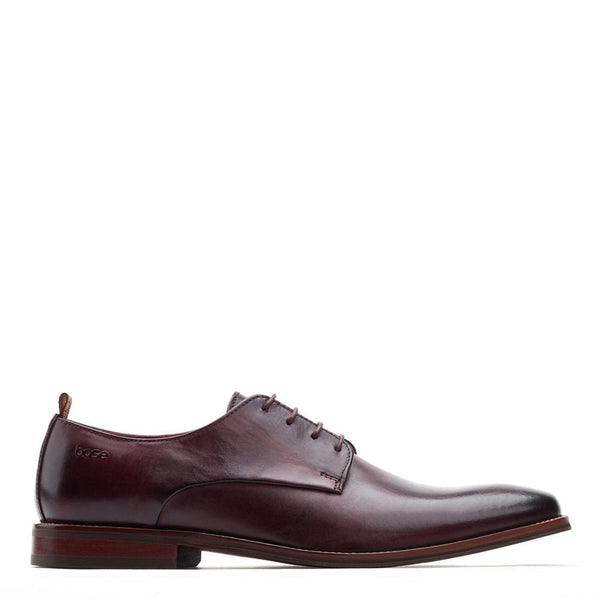 Base London Marley Washed Derby Shoes Bordo