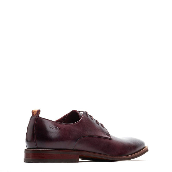 Base London Marley Washed Derby Shoes Bordo