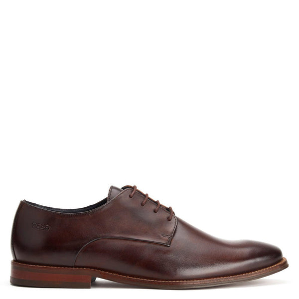 base london Marley Washed Derby Shoes Brown
