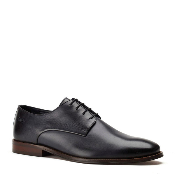 Base London Marley Washed Derby Shoes Navy
