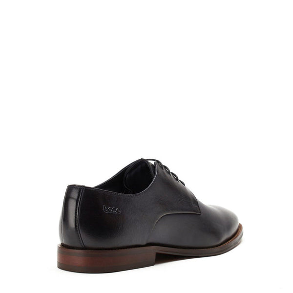 Base London Marley Washed Derby Shoes Navy