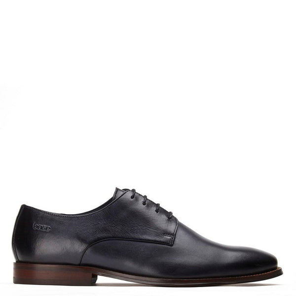 base london Marley Washed Derby Shoes Navy