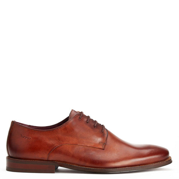 Base London Marley Washed Derby Shoes Tan