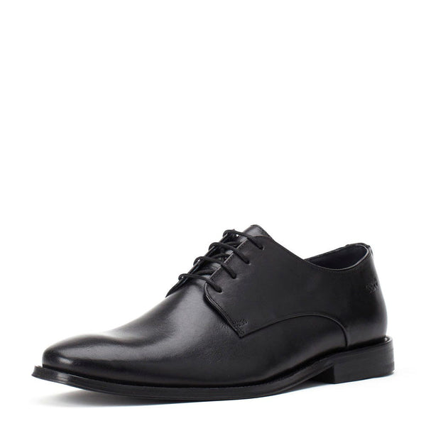 Base London Marley Waxy Derby Shoes Black
