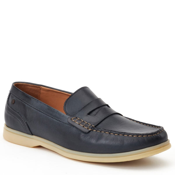 Base London Marlin Nubuck Loafers Navy